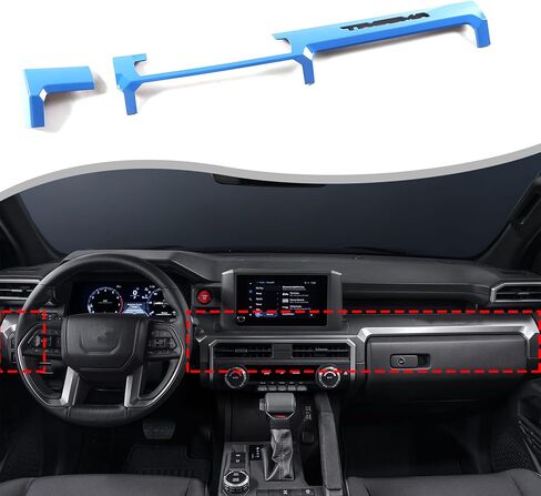 غطاء لوحة أجهزة القياس Daeiclru متوافق مع Toyota Tacoma 2024 2025، غطاء لوحة التحكم المركزية وغطاء لوحة التحكم وملحقات الديكور (يناسب فقط SR، SR5) (أحمر) in Kuwait
