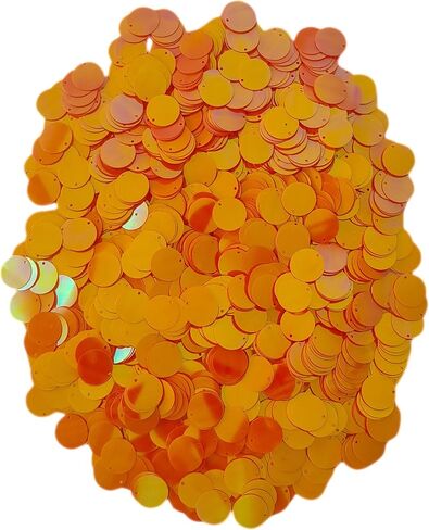 20 مم حجم كبير من الترتر الدائري ذو الفتحة العلوية القزحية السائبة، ترتر القرص المطرز للحرف اليدوية، فنون تزيين الخياطة 250 قطعة (متعدد الألوان) in Saudi Arabia