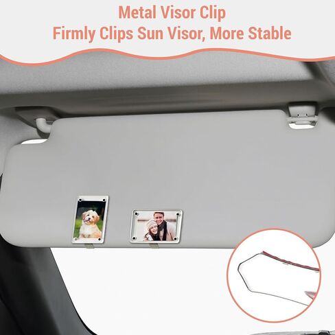 4Pcs Car Clip Picture Holder,Personalized Car Picture Frame,Acrylic Car Photo Holder,Magnetic Car Sun Visor Photo Clip,Visor Clip Photo Frame Hanging Decor Car Accessories for Mom Husband Family Photos in Saudi Arabia