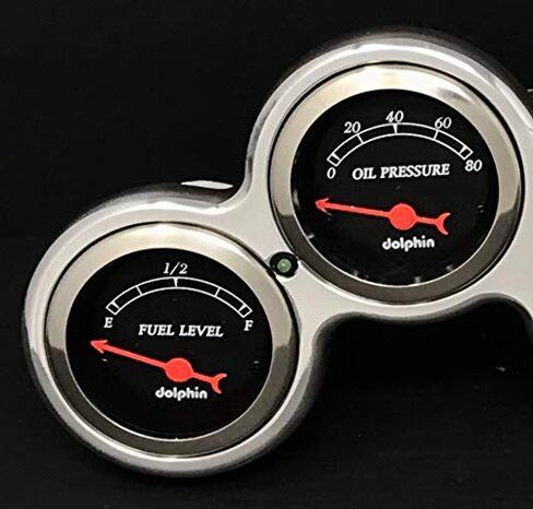 Universal 6 Gauge Dash Cluster Panel Mechanical Black in Saudi Arabia