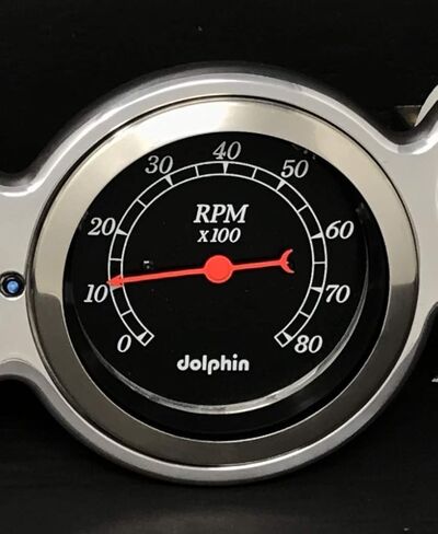 Universal 6 Gauge Dash Cluster Panel Mechanical Black in Saudi Arabia