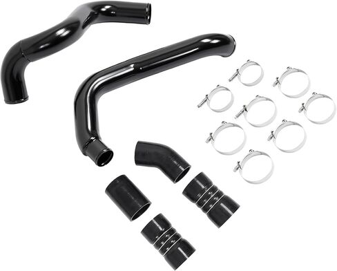 Turbo Intercooler Pipe Boots Kit with T-Bolt Clamps Intercooler Hose Compatible with 2003-2007 Ford F250 F350 F450 F550 6.0L Powerstroke Diesel (Primed Black) in Saudi Arabia