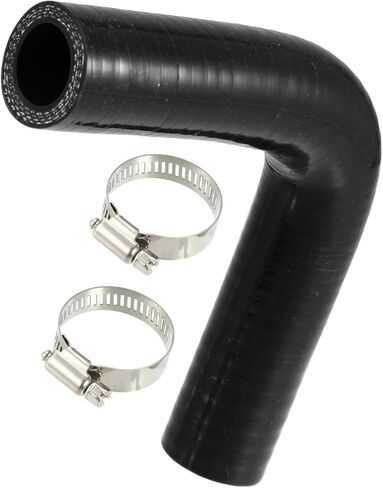 1 Set 19mm 0.75" ID 90 Degree Elbow Engine Silicone Hose Black Stylish Design in Saudi Arabia