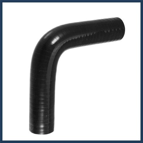 1 Set 19mm 0.75" ID 90 Degree Elbow Engine Silicone Hose Black Stylish Design in Saudi Arabia