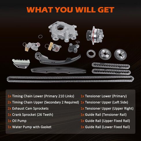 Timing Chain Kit with Water Oil Pump 13028-ZK01C Fits for 2005-2010 Frontier Pathfinder Xterra VQ40DE Engine Chain Kit 4.0L Engine in Kuwait