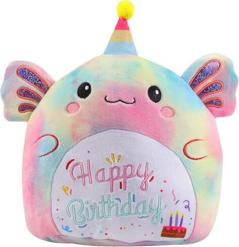 Cat Stuffed Animal Cat Plush Toys 12 Inch Soft Plushies Pillow Cute Gradient Purple Plushies Room Decoration Birthday Gifts for Kids Toddlers Girls and Boys in Saudi Arabia