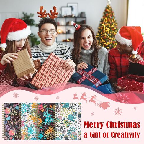 دفتر ملاحظات حلزوني، 4 عبوات من مجلة مبطنة مقاس A5 للنساء، مجلة حلزونية ذات غلاف مقوى مع جيبين، دفاتر ملاحظات مسطرة بالكلية، دفتر ملاحظات لطيف للمكتب واللوازم المدرسية والهدايا (160 صفحة، 6.3 بوصة × 8.46 بوصة) in Kuwait