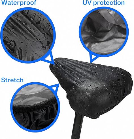 3 Pcs Waterproof Bike Seat Rain Dust Protective Cover for E-Bike and Road Bikes Universal Fit for Rain Dust UV Protection in Saudi Arabia