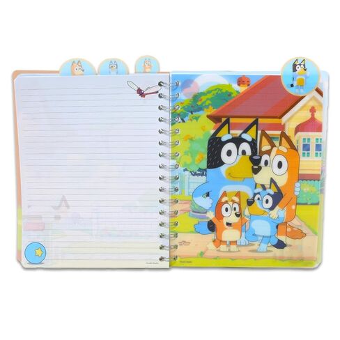 Bluey Tabbed Journal Set - Bundle with Notebook with Tab Dividers, Pens, Stickers, Sticky Tabs, More for Kids, Adults | Bluey Journal Notebook Stationery Pack in Saudi Arabia