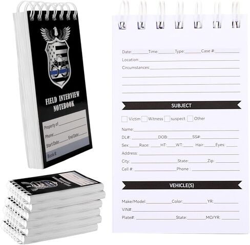 Police Field Interview Notebook,Law Enforcement Incident Report Notepads,Security & Police Gear, EDC Officer Notebook, Cop Gifts,Spiral Notebook,3Pcs (3Pcs Police) in Saudi Arabia