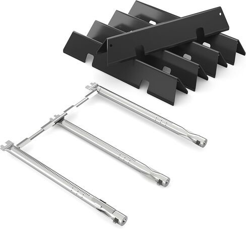 قضبان منكهة من روشير مقاس 15.3 انش لشوايات ويبر سبيريت I & II وGS4 سبيريت II 300، سبيريت E310 S310 E320 S320 E330 S330 S330 مع تحكم امامي مطلي بالبورسلين، عبوة من 5 قطع in Kuwait