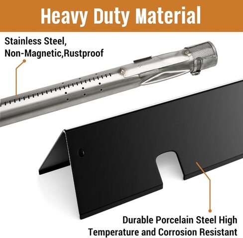 قضبان منكهة من روشير مقاس 15.3 انش لشوايات ويبر سبيريت I & II وGS4 سبيريت II 300، سبيريت E310 S310 E320 S320 E330 S330 S330 مع تحكم امامي مطلي بالبورسلين، عبوة من 5 قطع in Kuwait