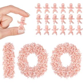 50PCS Mini Plastic Babies 1 Inch – Tiny Baby Shower Favors, King Cake Babies for Mardi Gras, Party Decorations, Ice Cube Game, Reusable Cute Mini Baby Figures in Saudi Arabia