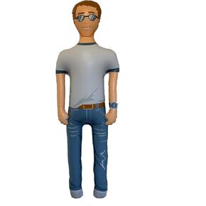 رجل توصيل ممتع أكين: زوج صديق يتحدث قابل للنفخ بطول 6 أقدام - هدية مضحكة لإخافة الناس، أو حفلة الطلاق، أو دعامة التقاط الصور - هدية الفيل الأبيض in Kuwait