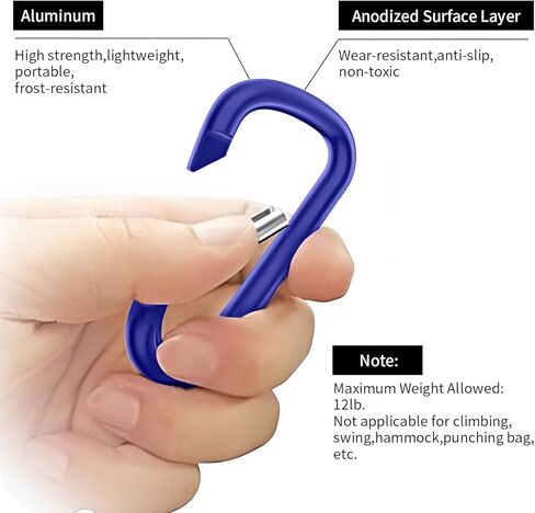 20 قطعة من سلسلة المفاتيح بمشبك 1.8 بوصة من الألومنيوم على شكل حرف D زنبركية + 20 قطعة من سلاسل المفاتيح وخطافات سلسلة المفاتيح الصغيرة مجموعة مشابك للتخييم خطافات قفل صغيرة وصلة ربط متينة بتصميم حلقة تسلق in Kuwait