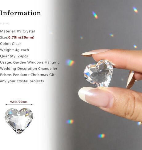 Crystalsuncatcher 24pcs Clear Crystal Ball Prism Suncatcher Rainbow Pendants Maker, Hanging Crystals Prisms for Windows,20mm in Kuwait