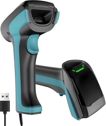 Upgraded Industrial Barcode Scanner2D/1D Dua Reading,Screen/PaperBarcode Compatible, USB Wired Plugand Play, Works with Computer, POSMac, Universal for Warehouse,Logistics, Supermarket, Library in Saudi Arabia