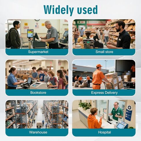 Upgraded Industrial Barcode Scanner2D/1D Dua Reading,Screen/PaperBarcode Compatible, USB Wired Plugand Play, Works with Computer, POSMac, Universal for Warehouse,Logistics, Supermarket, Library in Saudi Arabia