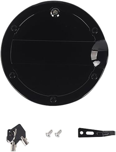 غطاء غطاء خزان الغاز Voodola، زخرفة باب الوقود مع قفل متوافق مع ملحقات Ford F150 2015-2020، كروم in Saudi Arabia