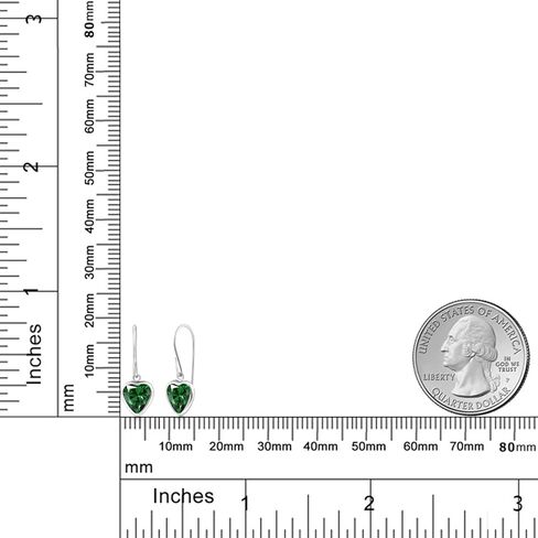 Gem Stone King 925 Sterling Silver Yellow Citrine French Wire Dangle Hook Earrings For Women (1.30 Cttw, Gemstone November Birthstone, Heart Shape 6MM) in Saudi Arabia
