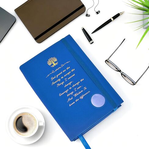 Premium Double AA Big Book Cover,PU Leather Book Cover with Coin Holder,Perfect for AA Big Book and 12 Steps & 12 Traditions in Kuwait