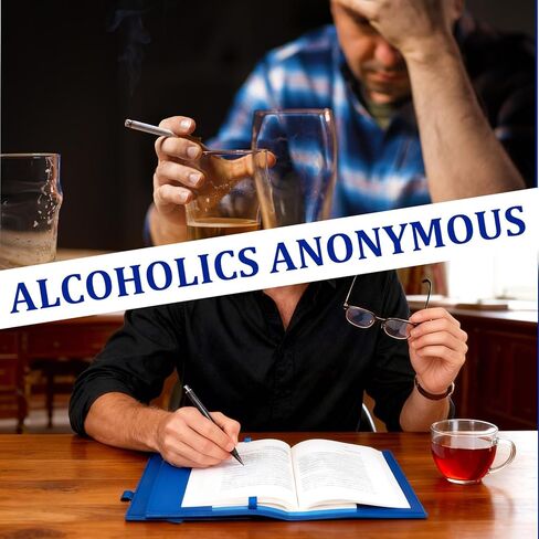 Premium Double AA Big Book Cover,PU Leather Book Cover with Coin Holder,Perfect for AA Big Book and 12 Steps & 12 Traditions in Kuwait