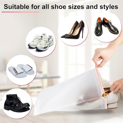 Vivinin 18 Pack Shoe Bags for Travel, 11.8in x 15.7in Travel Shoe Bags for Packing, Travel Bag for Shoes, Storage Bags for Men and Women in Saudi Arabia