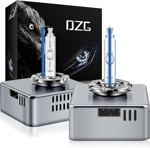 DZG D5S 25W HID المصابيح الأمامية، لعام 2016 2017 2018 تشيفي سيلفرادو 1500 WT LS LT 2015-2018 جي ​​إم سي سييرا 1500 2500 3500 HD، 8000K قاعدة معدنية بيضاء باردة زينون استبدال لمبة شعاع عالية منخفضة، حزمة من 2 in Kuwait