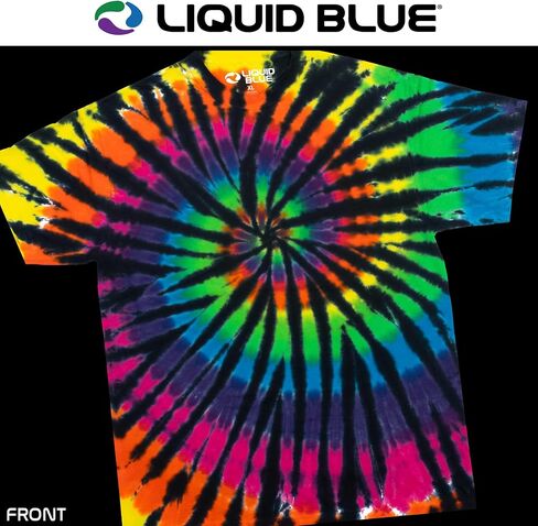 Liquid Blue Men's Rainbow Spiral Streak T-Shirt in Saudi Arabia