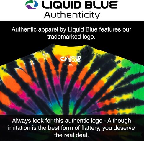 Liquid Blue Men's Rainbow Spiral Streak T-Shirt in Saudi Arabia