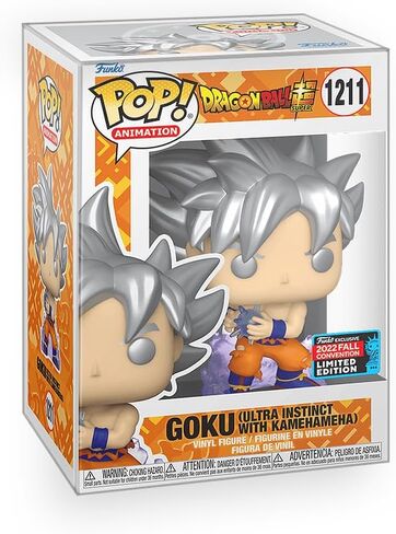 Funko Pop! Anime: Dragon Ball Super - Goku (Ultra Instinct with Kamehameha) 2022 Fall Convention Exclusive Vinyl Figure Bundled with Box Protector in Saudi Arabia
