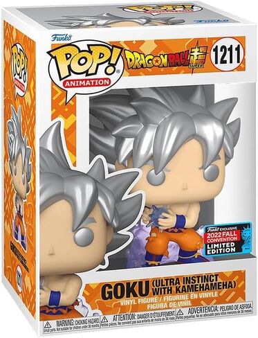 Funko Pop! Anime: Dragon Ball Super - Goku (Ultra Instinct with Kamehameha) 2022 Fall Convention Exclusive Vinyl Figure Bundled with Box Protector in Saudi Arabia