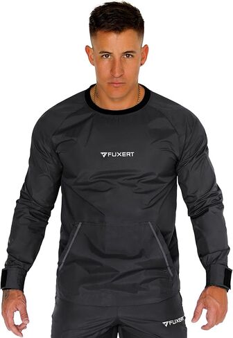 Sauna Suit for Men Weight Loss Non Rip Sweat Suit Lightweight Waterproof Workout Suit for Boxing Gym Exercise in Kuwait