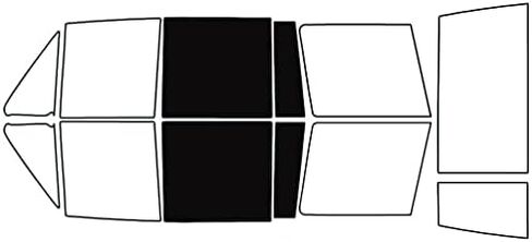 Rvinyl Window Tint Kit Compatible with Isuzu Trooper Ii 1990-1991 - Black 20% - Single Ply No Bubble Film - Do it Yourself Vehicle Complete Precut Kit in Saudi Arabia