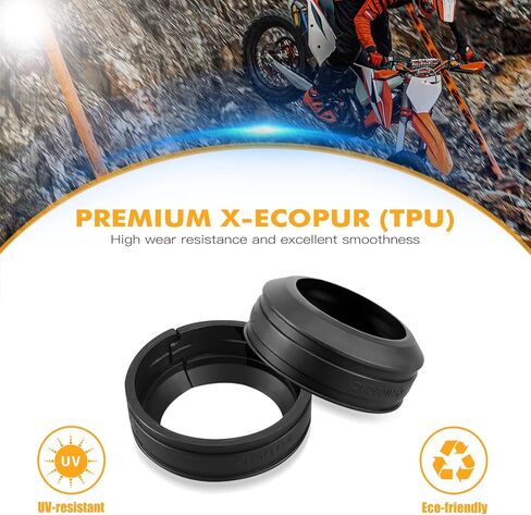 NICECNC Black Front Fork Mud Scraper Kit TPU Compatible with Sherco 250/300 2012 2013 2014 2015 Compatible with Husaberg TE125-570 2003-2014 See Fitment in Saudi Arabia