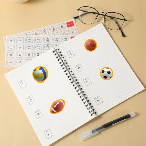 12 Monthly Calendar Number Stickers 365 Daily Planner Number Sticker Date Planner Stickers for Scrapbooking Customizing Undated Planners Notebooks in Kuwait