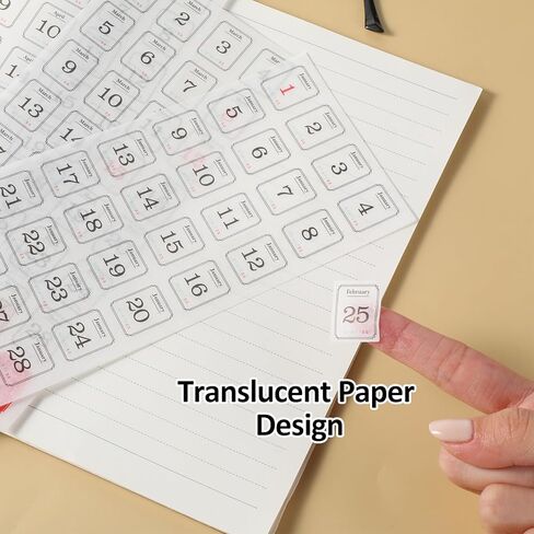 12 Monthly Calendar Number Stickers 365 Daily Planner Number Sticker Date Planner Stickers for Scrapbooking Customizing Undated Planners Notebooks in Kuwait