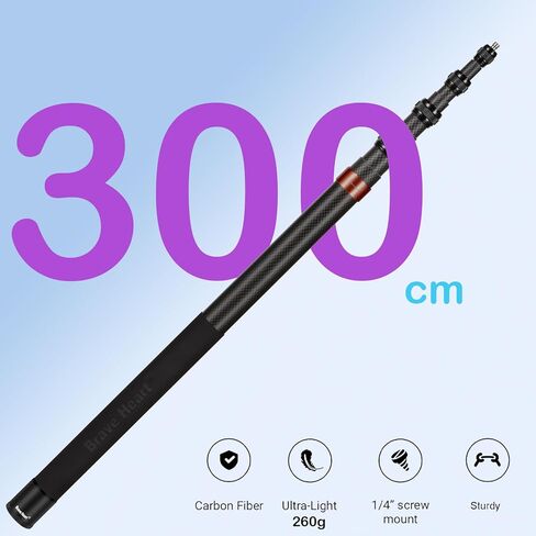 23.5 to114cm Extended Monopod Pole Invisible Selfie Stick for insta360 Insta 360 one x x2 x3 X4 ONE RS GO 2 GO 3 for Gopro Hero 13 12 9 DJI Camera Accessories in Kuwait