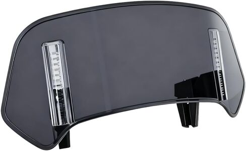 Universal Motorcycle Windshield Extension, Adjustable Wind Deflector, Clip-on Motorcycle Windscreen Spoiler (Gray-14.1x5.9") in Saudi Arabia