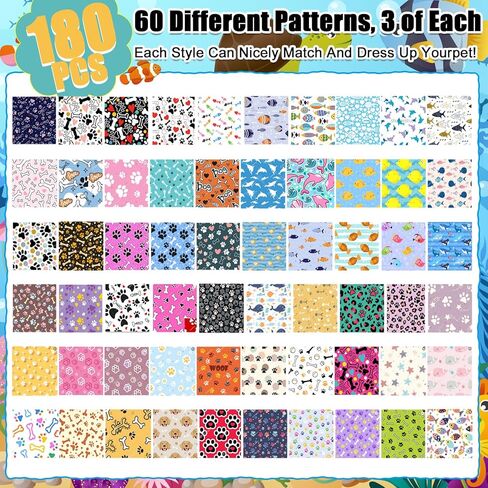 Reginary 180 Pcs Dog Bandanas Summer Bulk Hawaiian Triangle Dog Scarfs Bib Bandanas Flamingo Pet Bandanas Fruit Triangle Dog Bibs Dog Kerchief Adjustable Dog Bandana for Pet Grooming Costume Accessory in Saudi Arabia