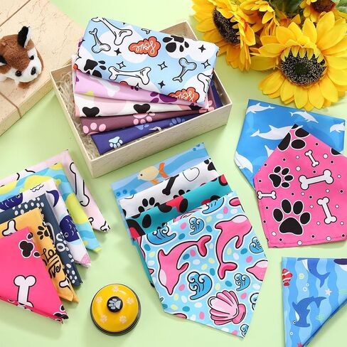 Reginary 180 Pcs Dog Bandanas Summer Bulk Hawaiian Triangle Dog Scarfs Bib Bandanas Flamingo Pet Bandanas Fruit Triangle Dog Bibs Dog Kerchief Adjustable Dog Bandana for Pet Grooming Costume Accessory in Saudi Arabia