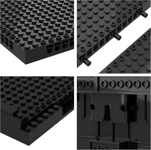 Baseplate & Frame for Pixel Mosaic Art, 15.7x15.7 (48x48-studs), 100% Compatible with Major Brands (Black Frame) in Saudi Arabia
