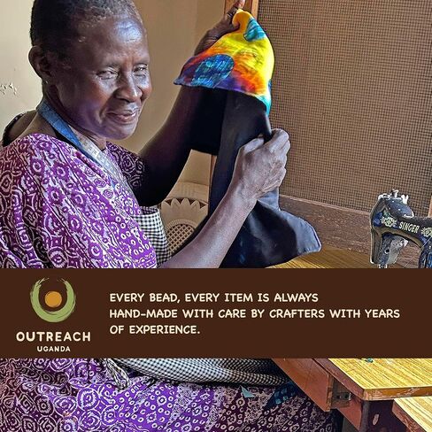 تشكيلة خرز ورقية وردية مصنوعة يدويًا من Outreach Uganda - خرزات ورقية للمجلات المعاد تدويرها، مثالية لحرف وهدايا استحمام الطفل - 50 قطعة - لوازم مجوهرات صديقة للبيئة in Saudi Arabia