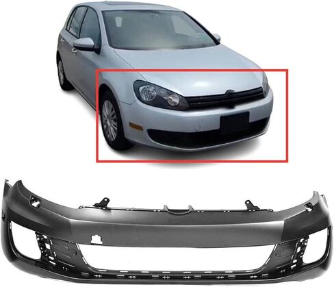 FitParts متوافق مع غطاء المصد الأمامي 2010 2011 2012 2013 2014 VW Volkswagen Golf GTI. جديدة ومعدة وجاهزة للطلاء. VW1000185 5K0807217CFGRU in Saudi Arabia