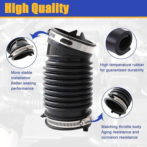 15838665 أنبوب خرطوم مدخل الهواء مع مشابك مناسب لـ 2006-2012 Chevy Cobalt Malibu، لـ 2007-2010 Pontiac G5 G6، لـ 2008-2009 Saturn Aura L4 2.4L استبدال 696-737 منقي هواء خرطوم سحب أنبوب الحذاء in Saudi Arabia