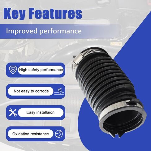 15838665 أنبوب خرطوم مدخل الهواء مع مشابك مناسب لـ 2006-2012 Chevy Cobalt Malibu، لـ 2007-2010 Pontiac G5 G6، لـ 2008-2009 Saturn Aura L4 2.4L استبدال 696-737 منقي هواء خرطوم سحب أنبوب الحذاء in Saudi Arabia