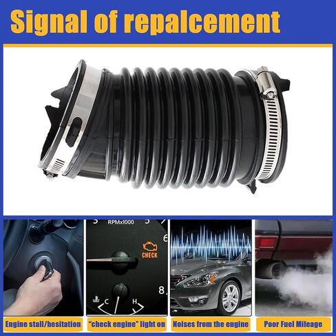 15838665 أنبوب خرطوم مدخل الهواء مع مشابك مناسب لـ 2006-2012 Chevy Cobalt Malibu، لـ 2007-2010 Pontiac G5 G6، لـ 2008-2009 Saturn Aura L4 2.4L استبدال 696-737 منقي هواء خرطوم سحب أنبوب الحذاء in Saudi Arabia