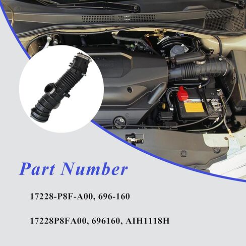 AUCERAMIC محرك خرطوم آخذ للهواء أنبوب مع المشابك صالح 1999 2000 2001 لهوندا أوديسي V6 3.5L MPV استبدال #696-160 17228-P8F-A00 in Saudi Arabia