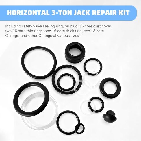 17 قطعة طقم ختم رافعة أرضية السيارة، 3 طن ختم الزيت الهيدروليكي الأفقي ومجموعة استبدال الحلقة الدائرية، مجموعة أدوات إصلاح ختم الزيت الكاملة للسيارات، عالمية لمعظم المركبات in Kuwait