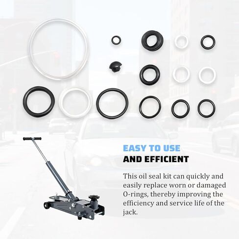 17 قطعة طقم ختم رافعة أرضية السيارة، 3 طن ختم الزيت الهيدروليكي الأفقي ومجموعة استبدال الحلقة الدائرية، مجموعة أدوات إصلاح ختم الزيت الكاملة للسيارات، عالمية لمعظم المركبات in Kuwait